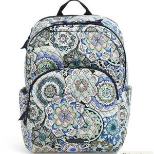 Vera Bradley Large Essential Backpack Laptop NWT Sketched Medallion